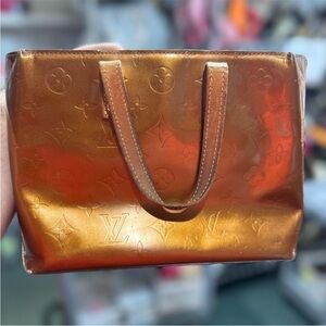 Louis Vuitton Bronze/Gold Monogram Vernis Mini Tote